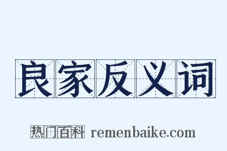 良家反义词是什么意思的图片